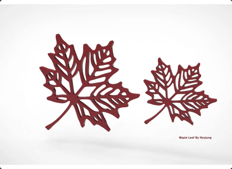 Maple Leaf ♥ Decoration - U0012686254 | Nexprint: Free 3D Model Downloads