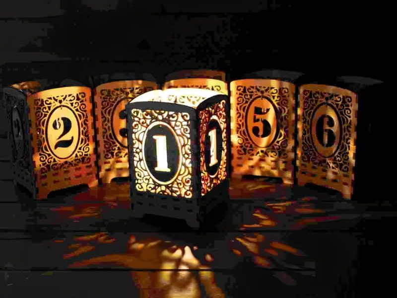 [KIT 001] Decorative Night Light with Numbers – Digitally Carved Lamp ...