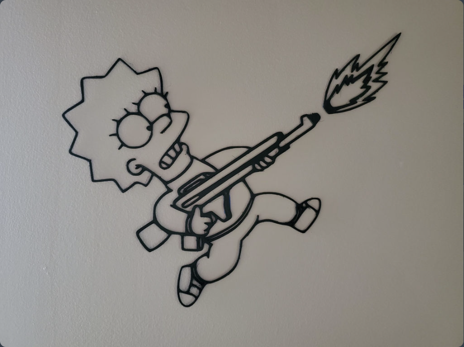 Flanders Simspons Rifle Lisa Firing Rifle - Simpsons Wall Art - U0055622959 | Nexprint: Free 3D ...